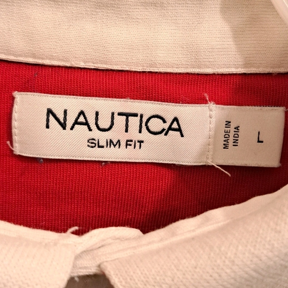 Nautica 2018 Sailing International Men's Polo Shirt Short Sleeve Size Large Slim - Picture 3 of 9